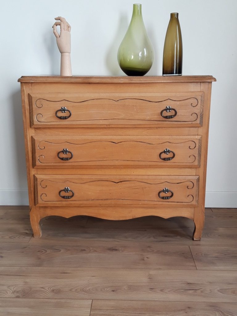 Commode ancienne bois naturel – Mobilier Vintage
