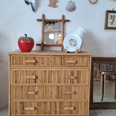 Commode en rotin