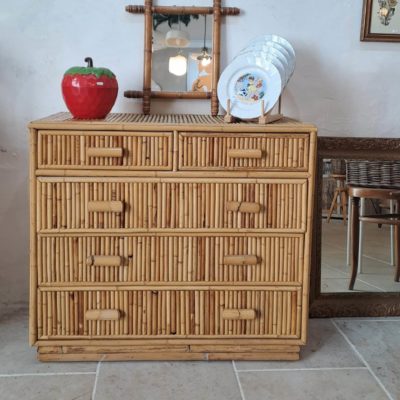 Commode en rotin