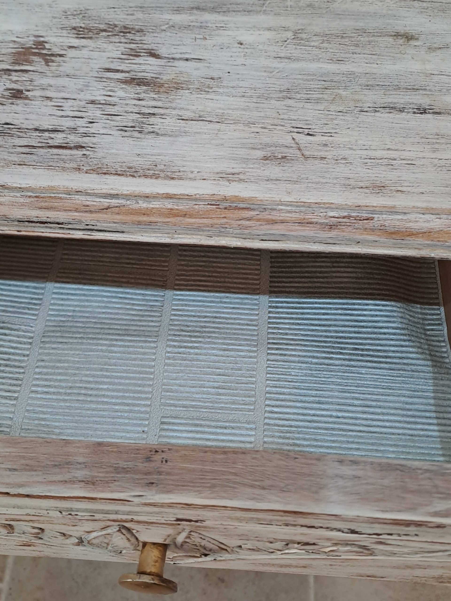 Table de chevet Art Deco Gris patinée – Image 6